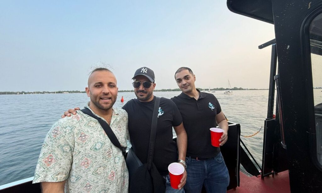 Guests on an open deck
