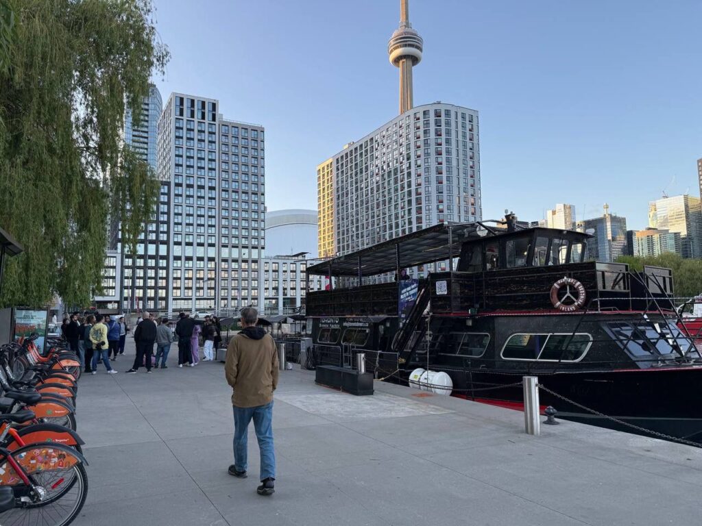 Island Princess below the Toronto skyline