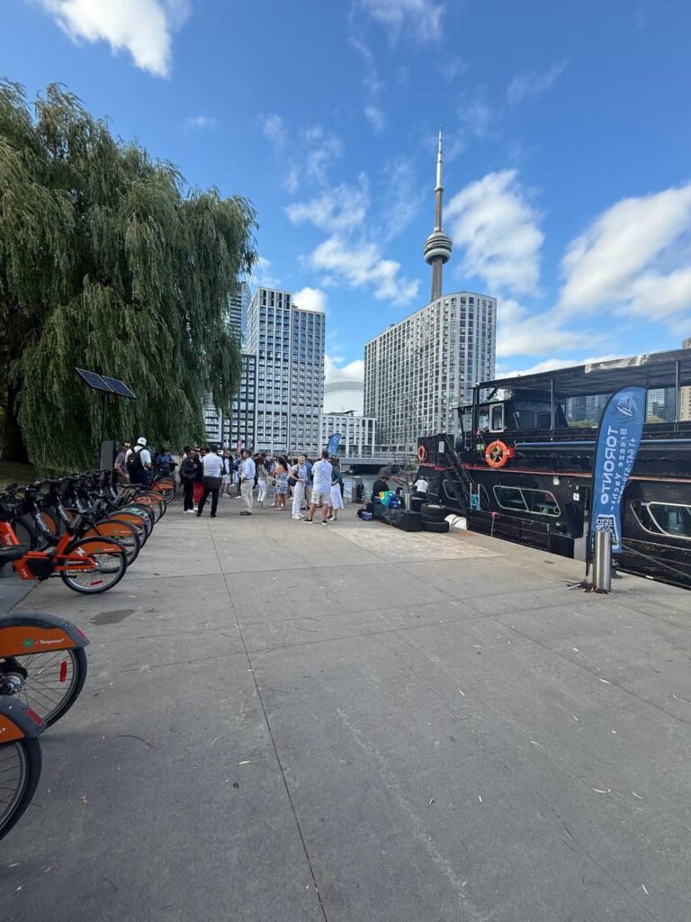 Island Princess beside the city skyline