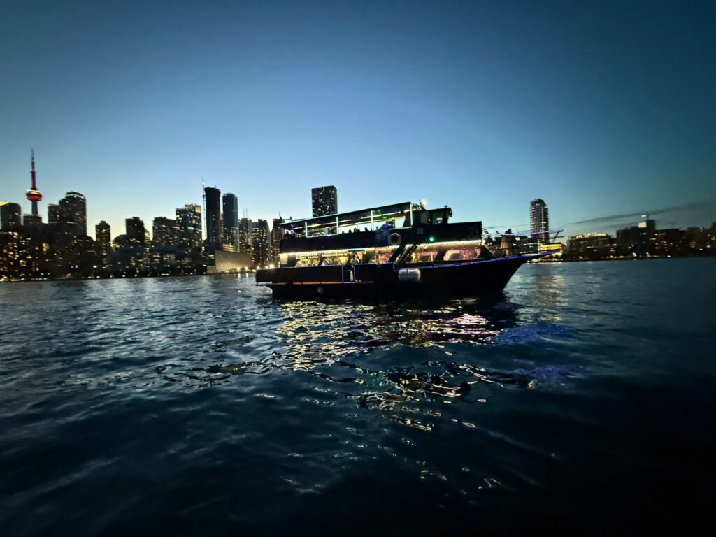 Island Princess on an evening cruise