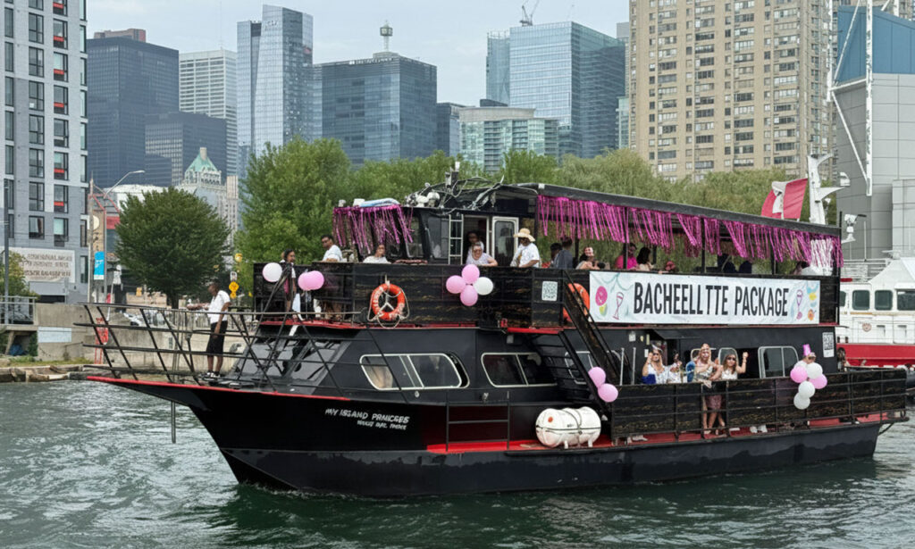 Island Princess with bachelorette decorations