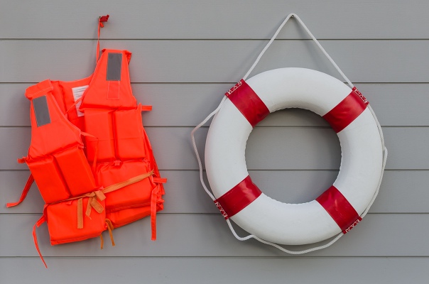 Life jacket and lifebuoy illustration